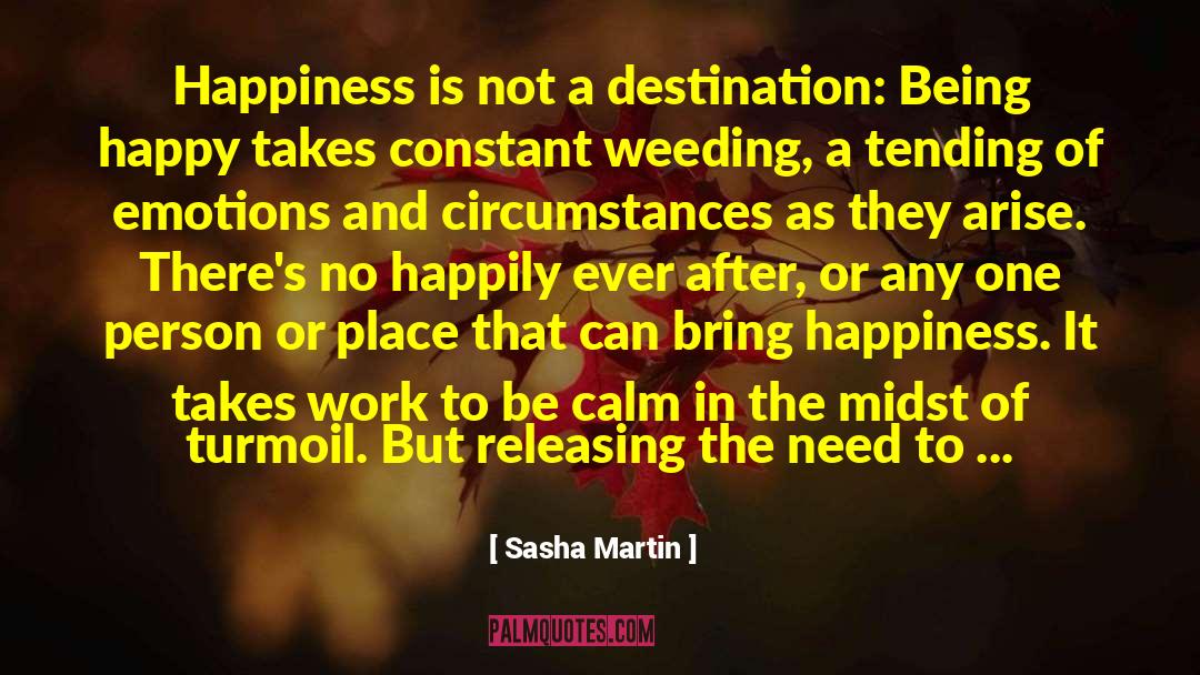 Sasha Martin Quotes: Happiness is not a destination: