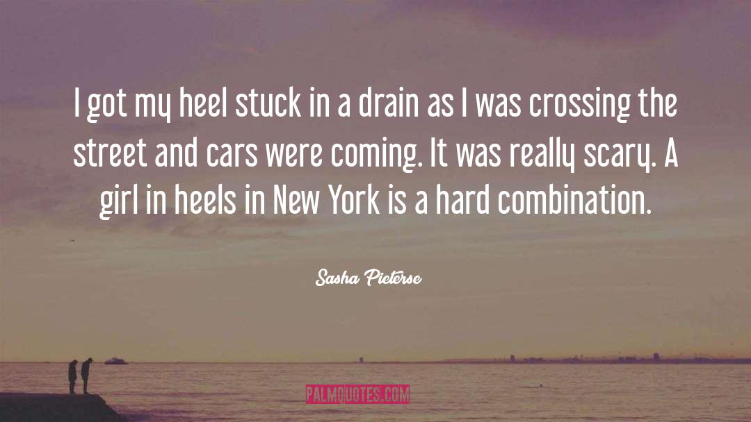 Sasha Pieterse Quotes: I got my heel stuck