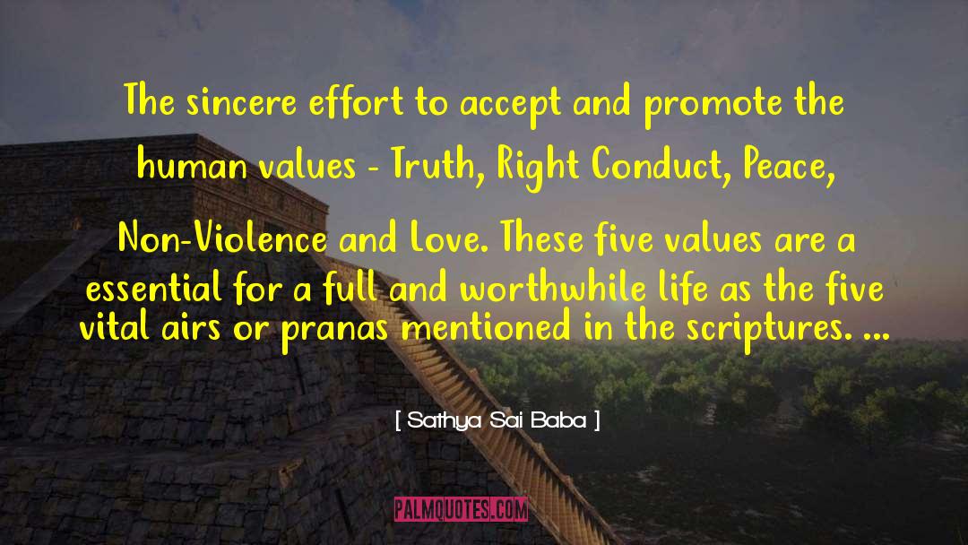 Sathya Sai Baba Quotes: The sincere effort to accept