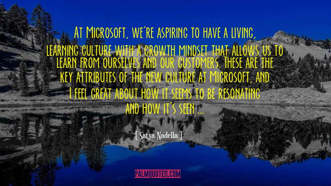 Satya Nadella Quotes: At Microsoft, we're aspiring to