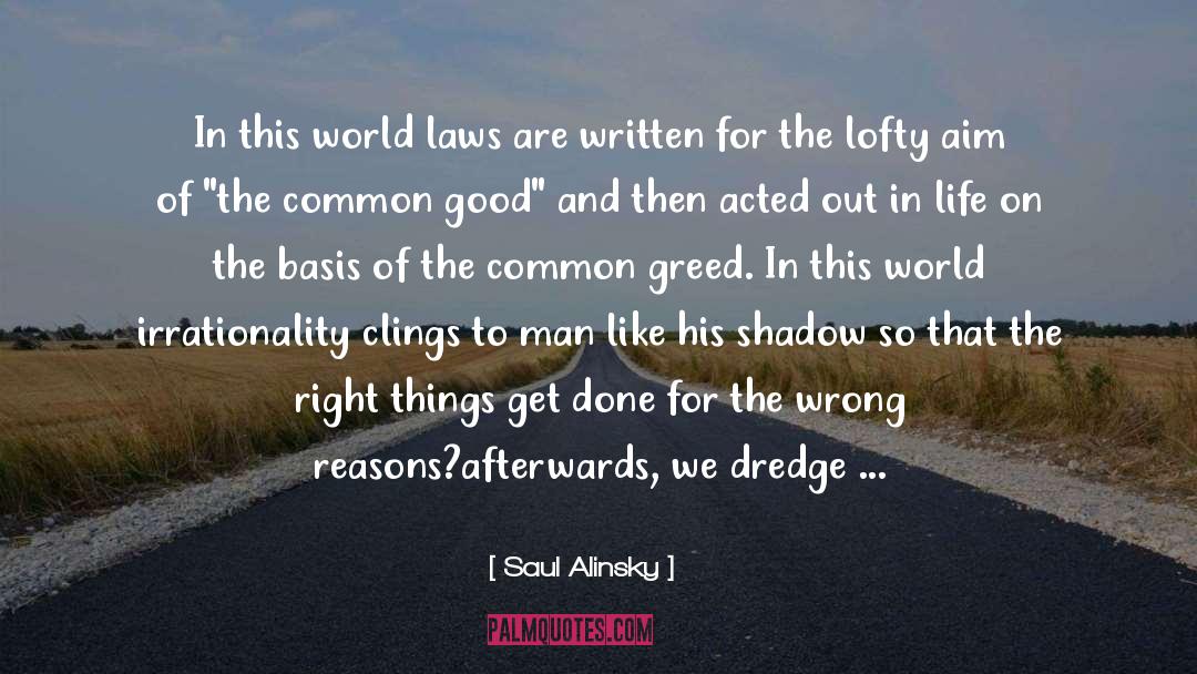 Saul Alinsky Quotes: In this world laws are