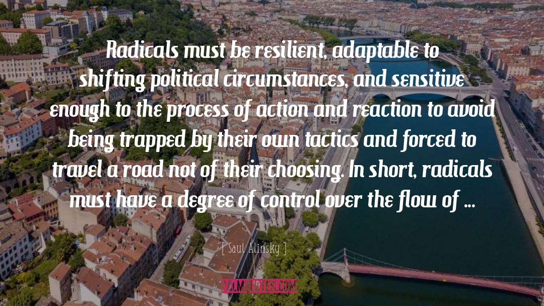 Saul Alinsky Quotes: Radicals must be resilient, adaptable