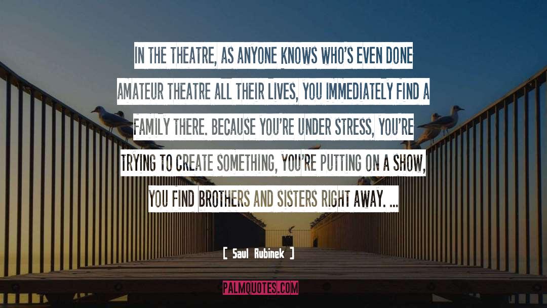 Saul Rubinek Quotes: In the theatre, as anyone