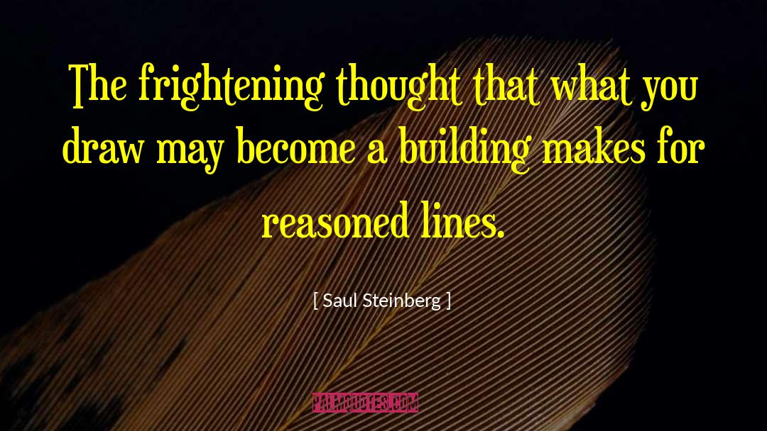 Saul Steinberg Quotes: The frightening thought that what