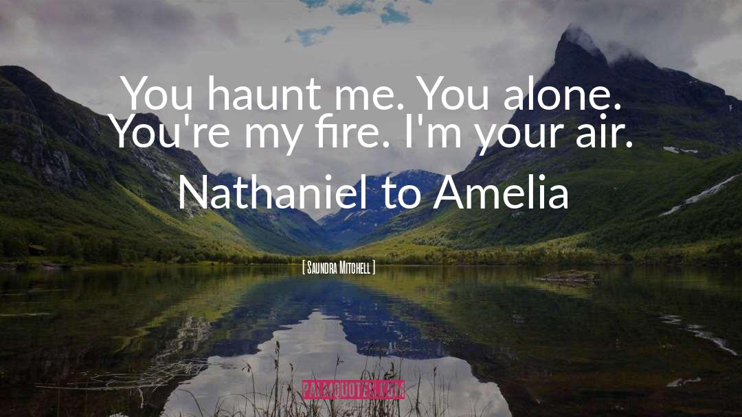 Saundra Mitchell Quotes: You haunt me. You alone.