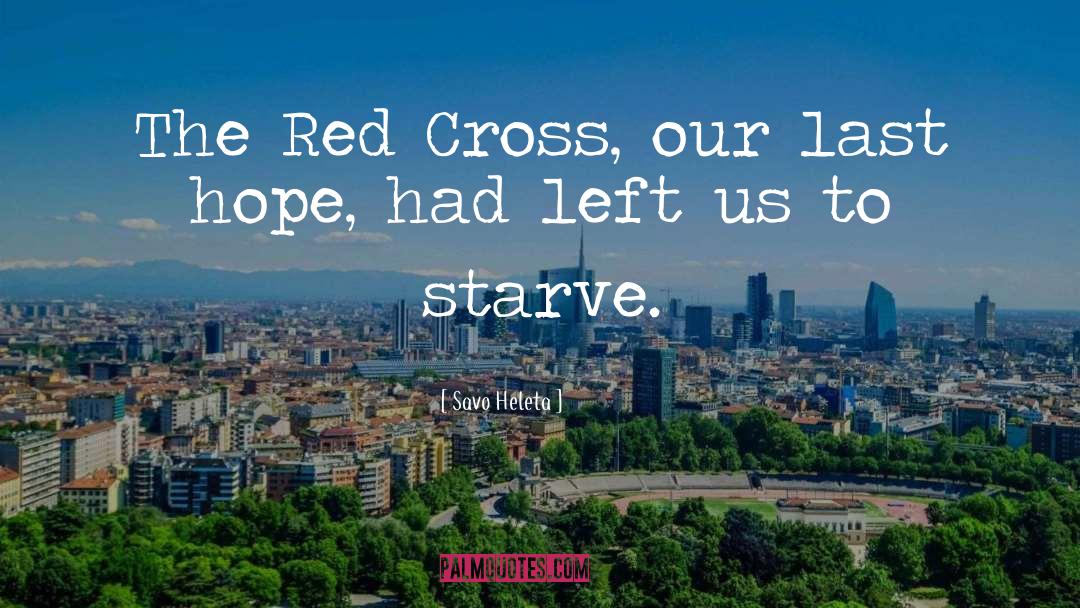 Savo Heleta Quotes: The Red Cross, our last