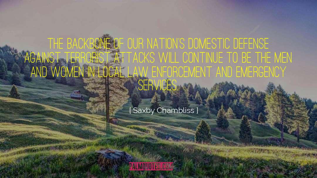 Saxby Chambliss Quotes: The backbone of our nation's