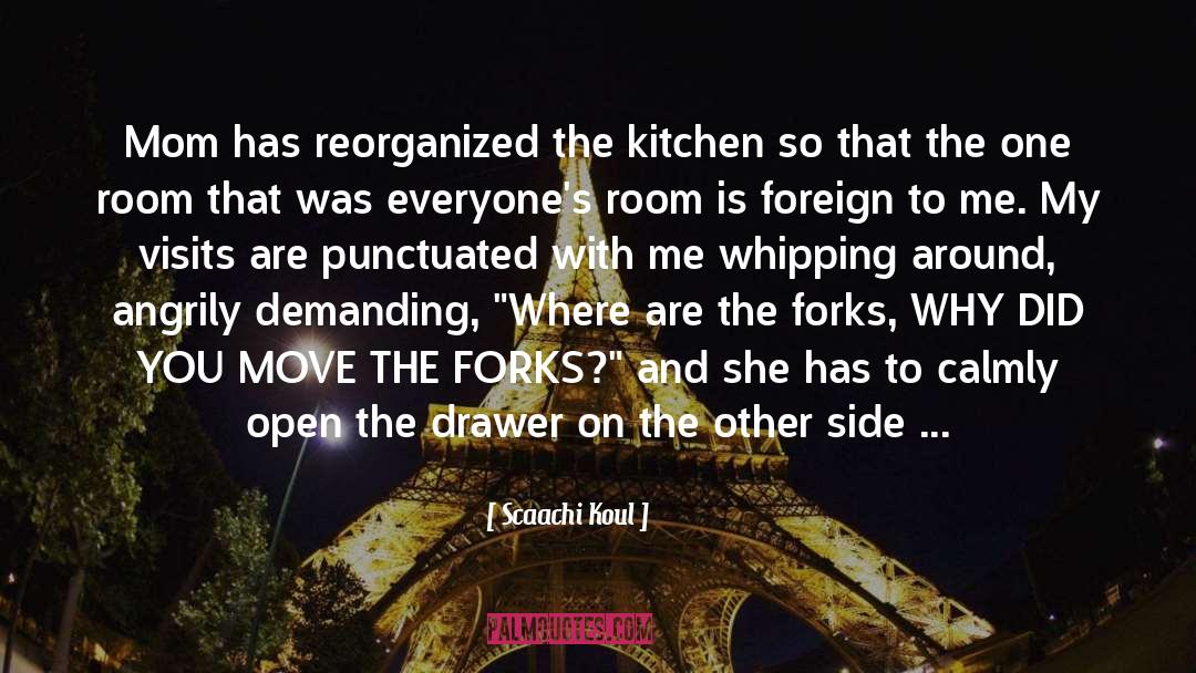 Scaachi Koul Quotes: Mom has reorganized the kitchen