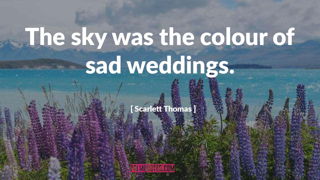 Scarlett Thomas Quotes: The sky was the colour