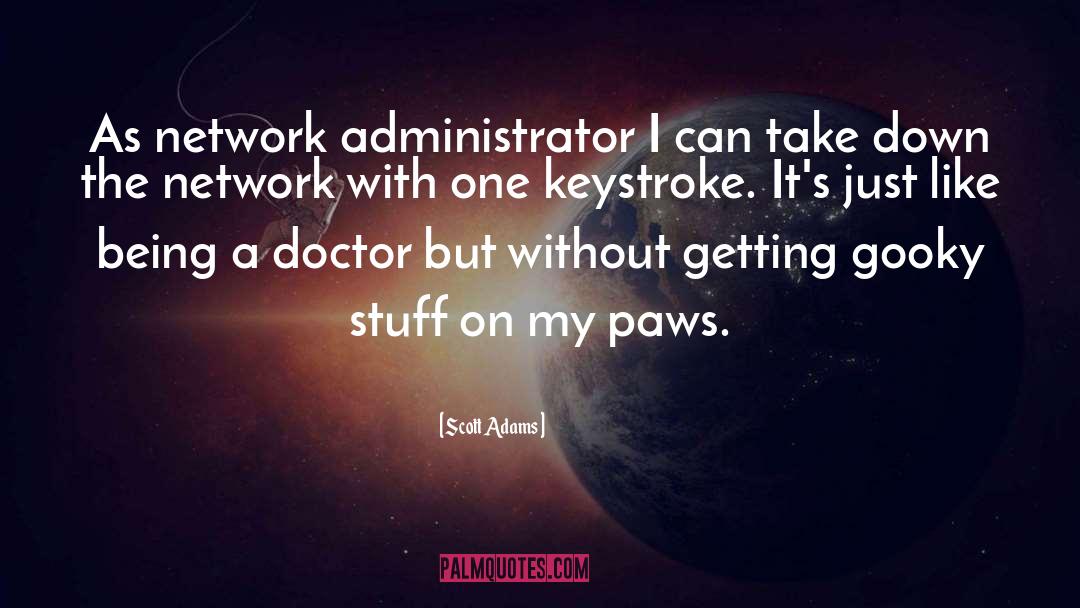 Scott Adams Quotes: As network administrator I can