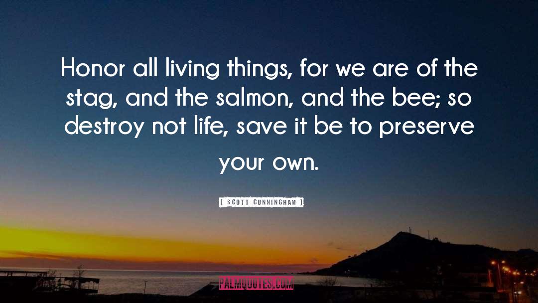 Scott Cunningham Quotes: Honor all living things, for
