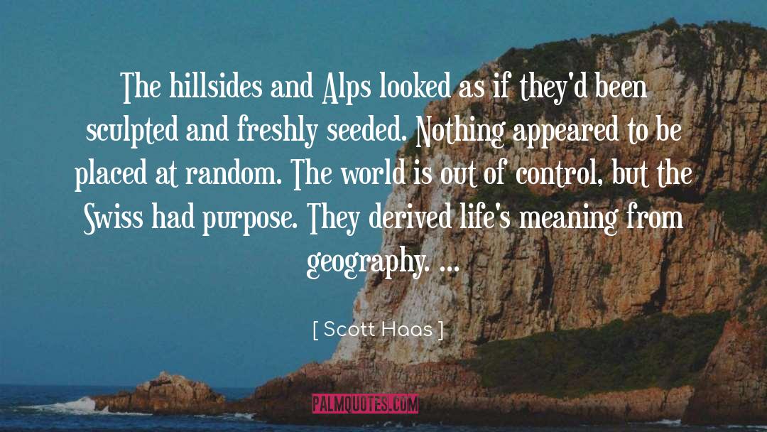 Scott Haas Quotes: The hillsides and Alps looked