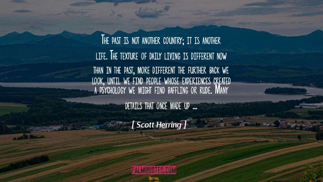 Scott Herring Quotes: The past is not another