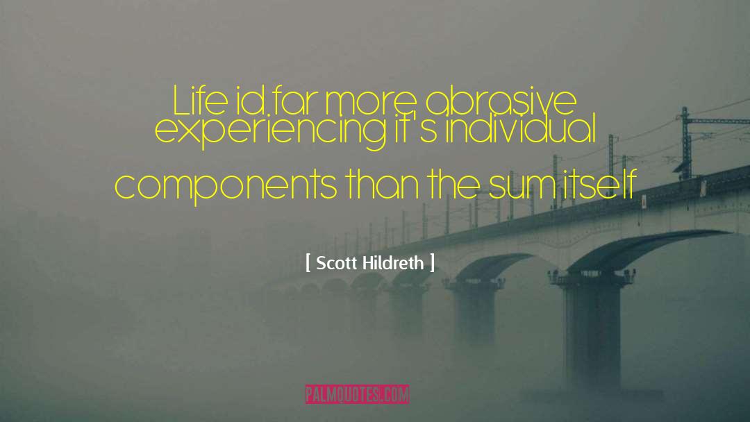 Scott Hildreth Quotes: Life id far more abrasive