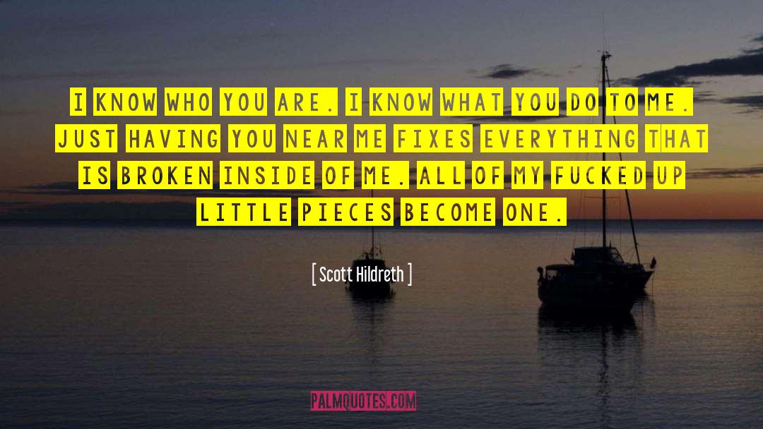 Scott Hildreth Quotes: I know who you are.