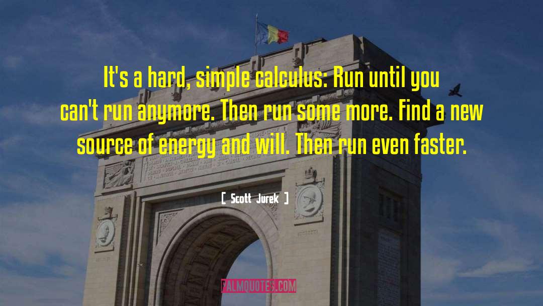 Scott Jurek Quotes: It's a hard, simple calculus: