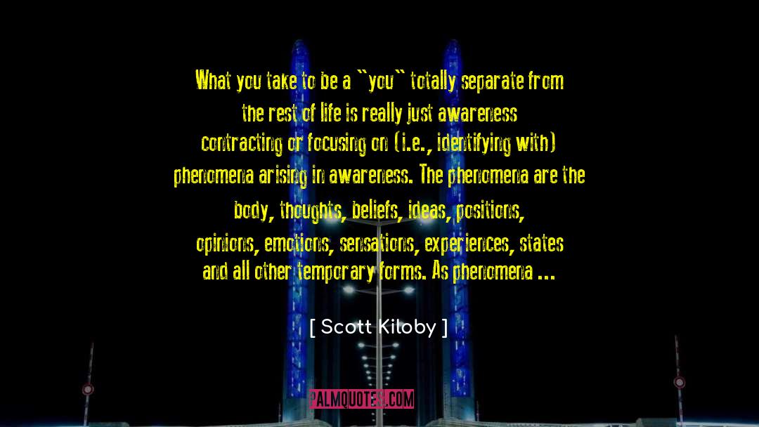 Scott Kiloby Quotes: What you take to be