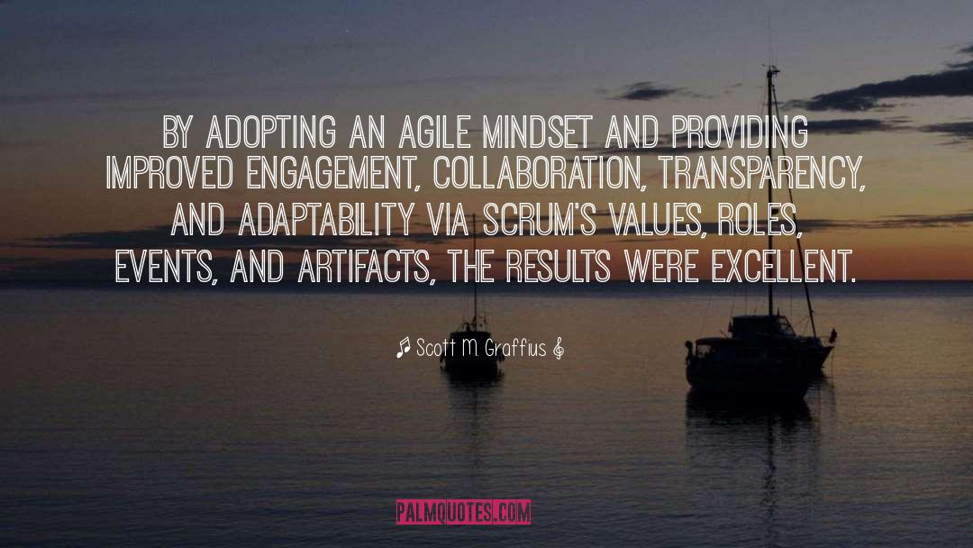 Scott M. Graffius Quotes: By adopting an agile mindset