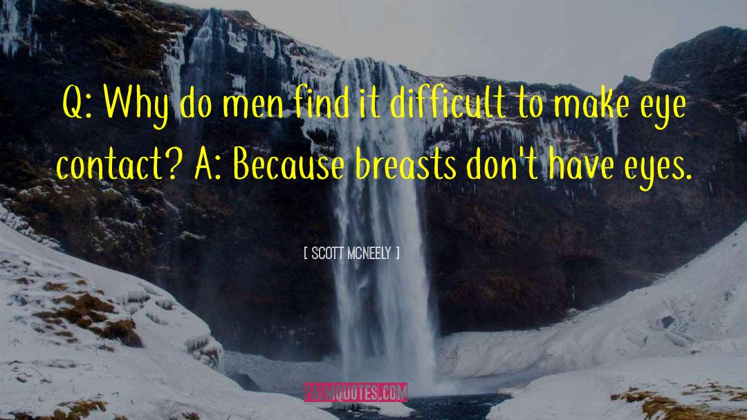 Scott McNeely Quotes: Q: Why do men find