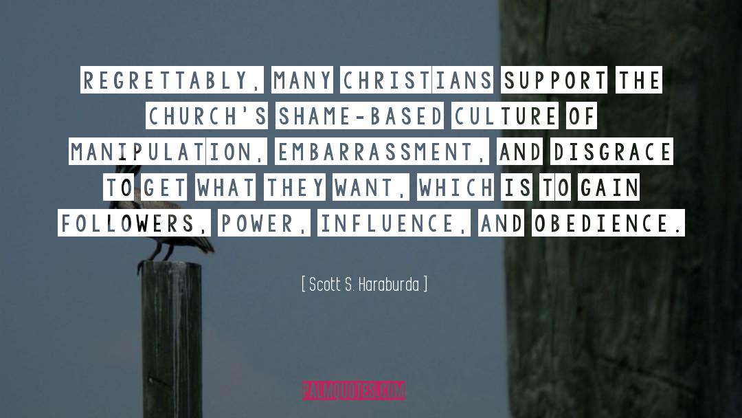 Scott S. Haraburda Quotes: Regrettably, many Christians support the