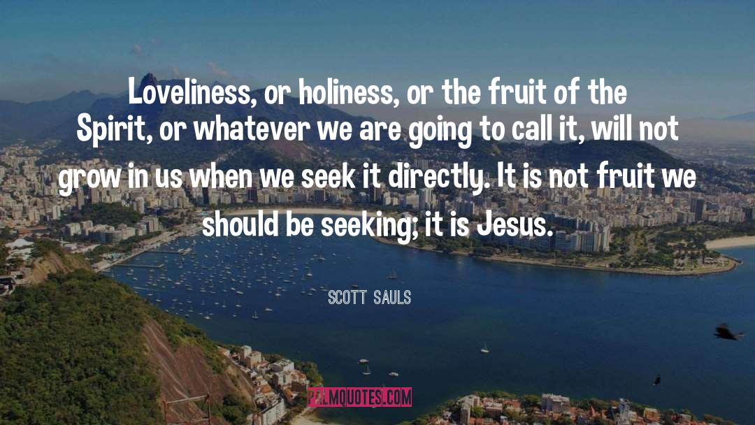 Scott Sauls Quotes: Loveliness, or holiness, or the