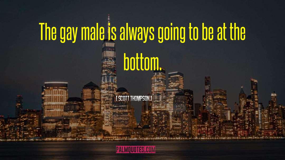 Scott Thompson Quotes: The gay male is always
