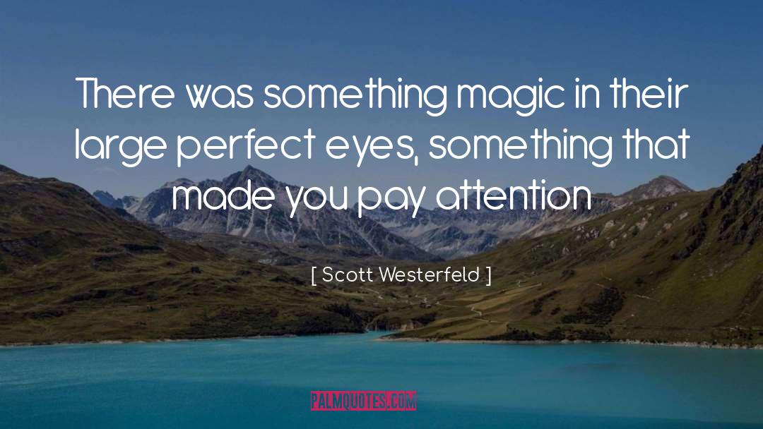 Scott Westerfeld Quotes: There was something magic in