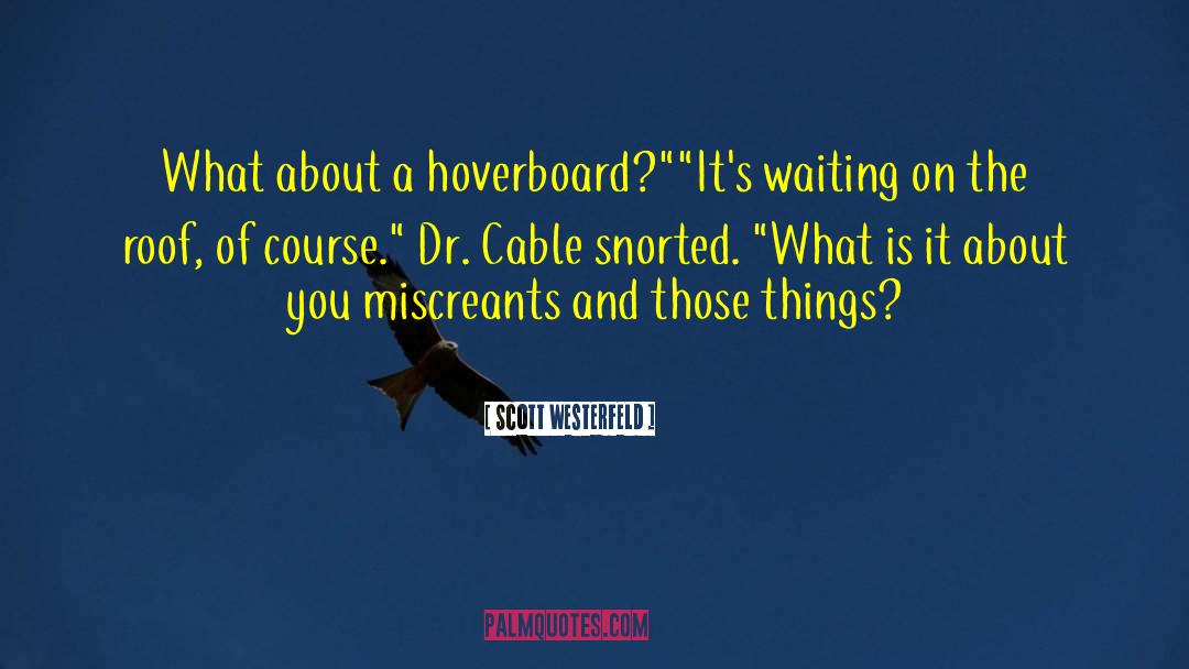 Scott Westerfeld Quotes: What about a hoverboard?