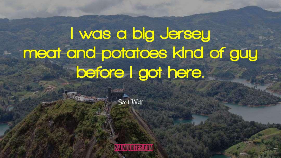 Scott Wolf Quotes: I was a big Jersey
