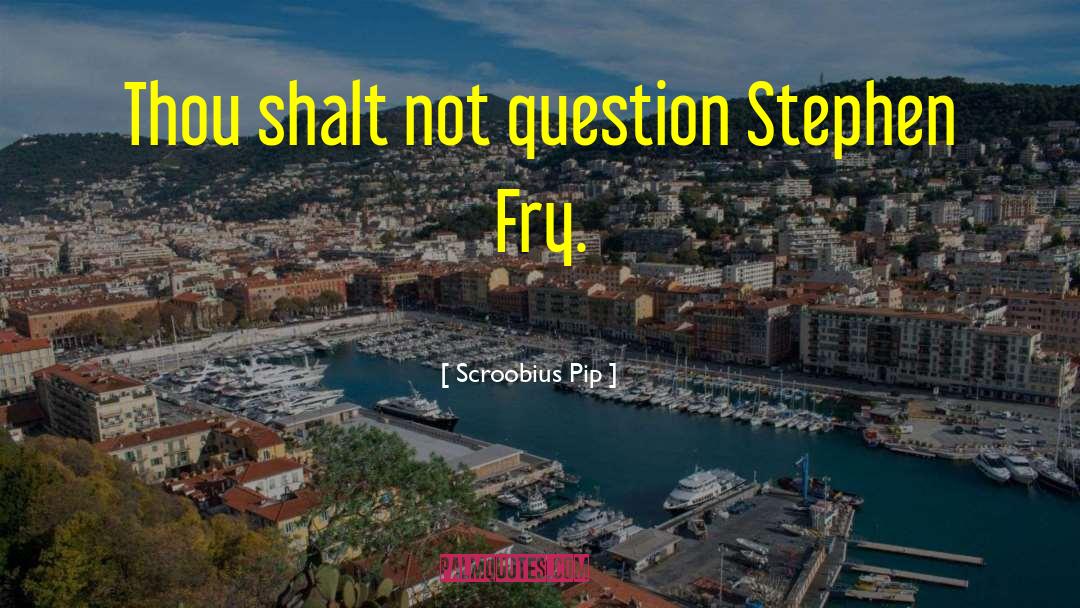 Scroobius Pip Quotes: Thou shalt not question Stephen