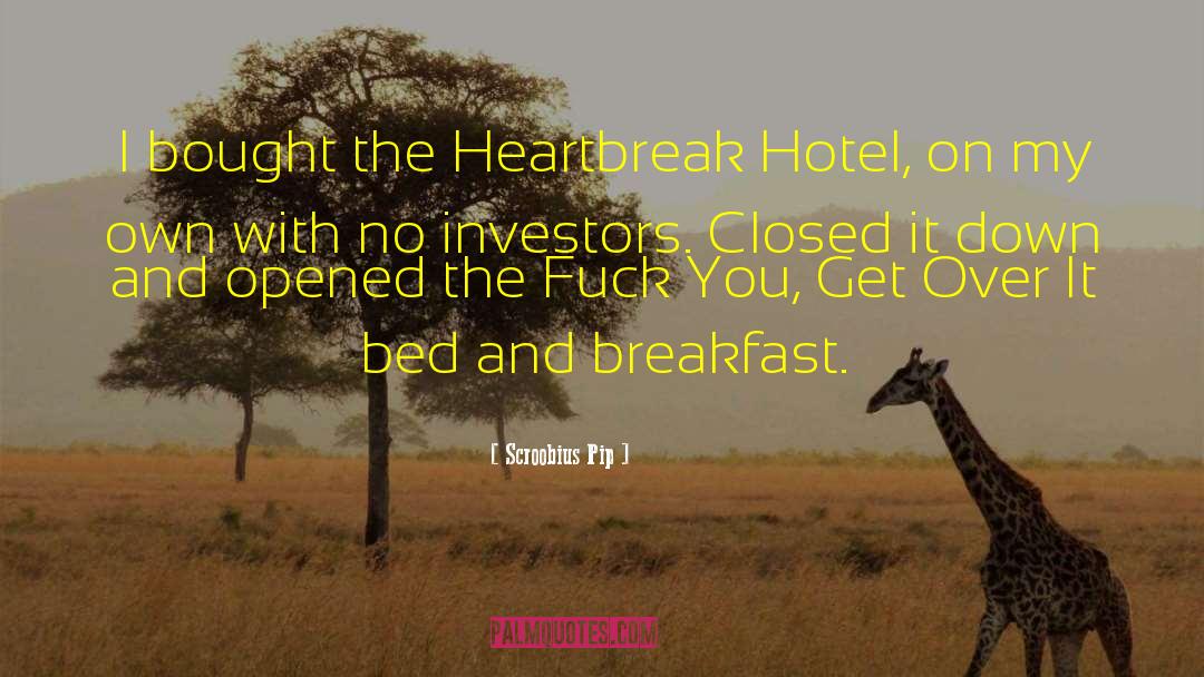 Scroobius Pip Quotes: I bought the Heartbreak Hotel,