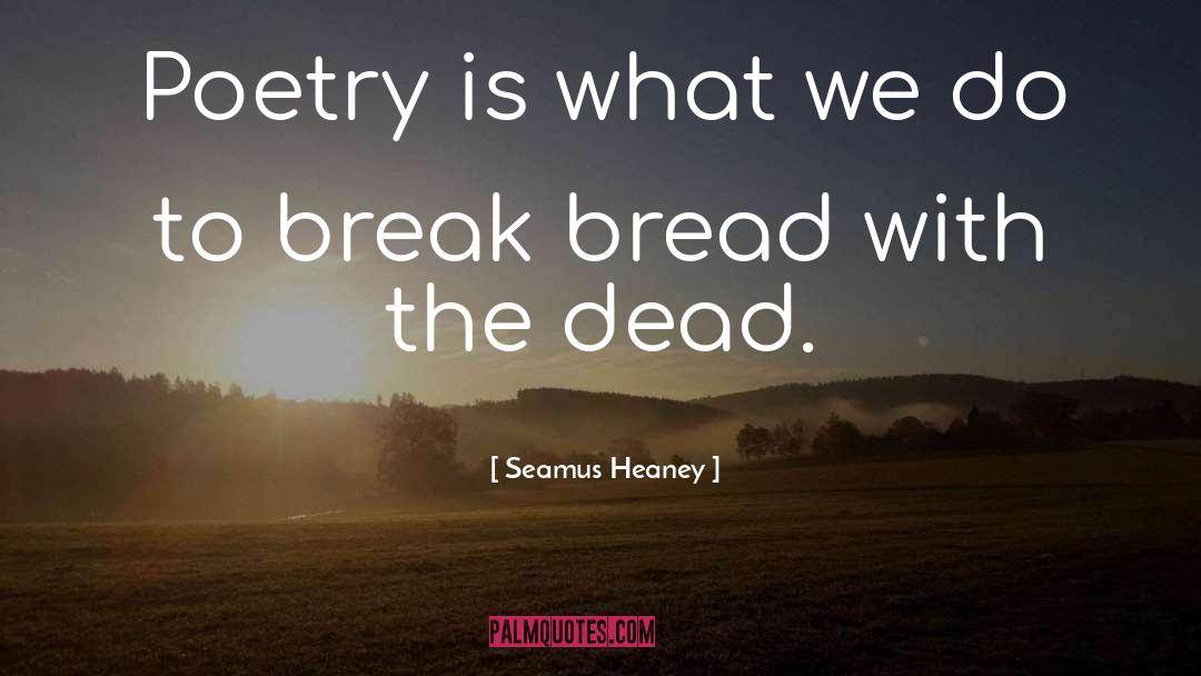 Seamus Heaney Quotes: Poetry is what we do