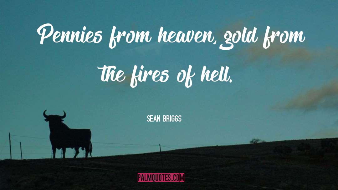 Sean Briggs Quotes: Pennies from heaven, gold from