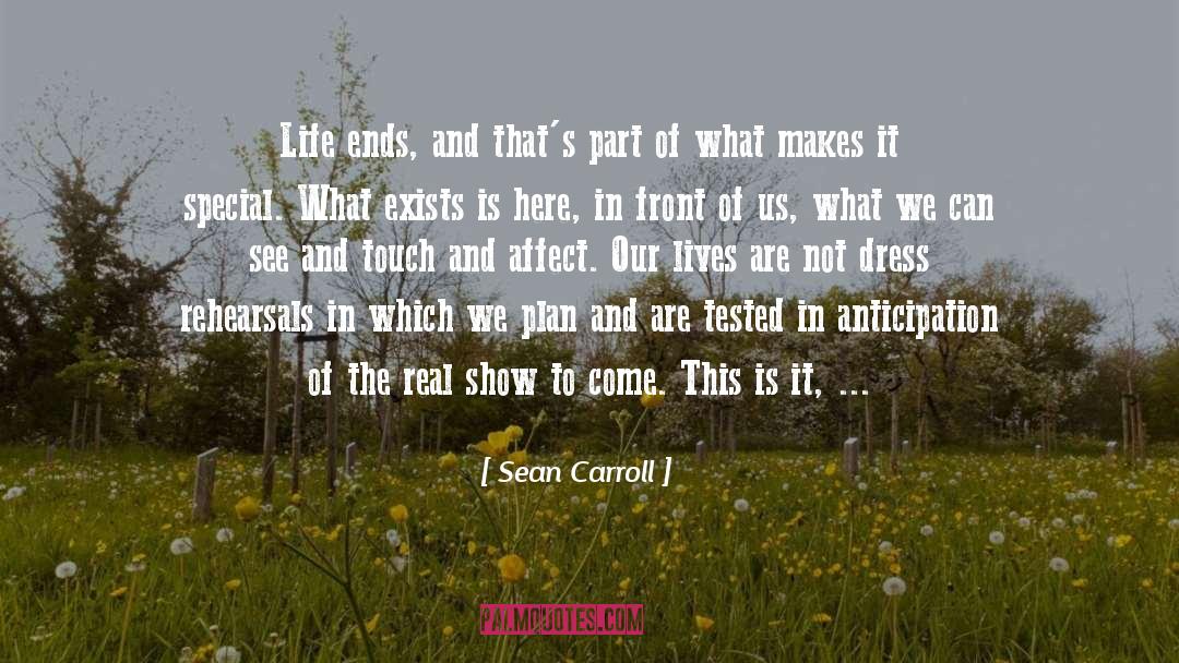 Sean Carroll Quotes: Life ends, and that's part