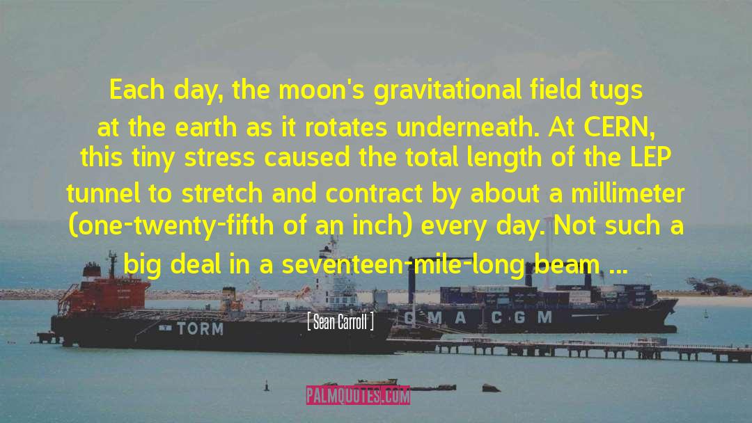 Sean Carroll Quotes: Each day, the moon's gravitational