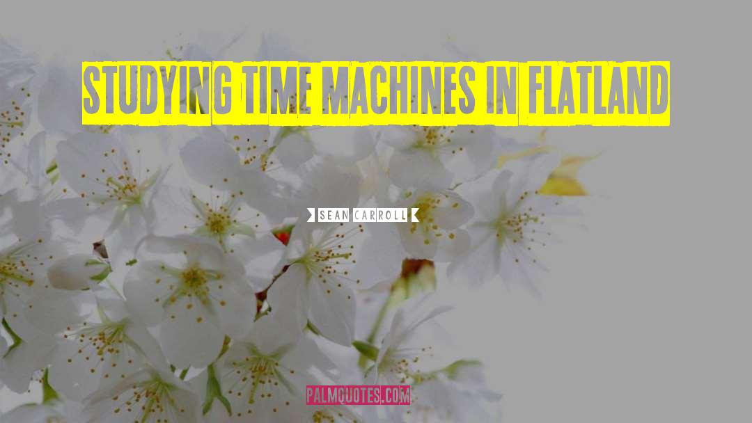 Sean Carroll Quotes: STUDYING TIME MACHINES IN FLATLAND