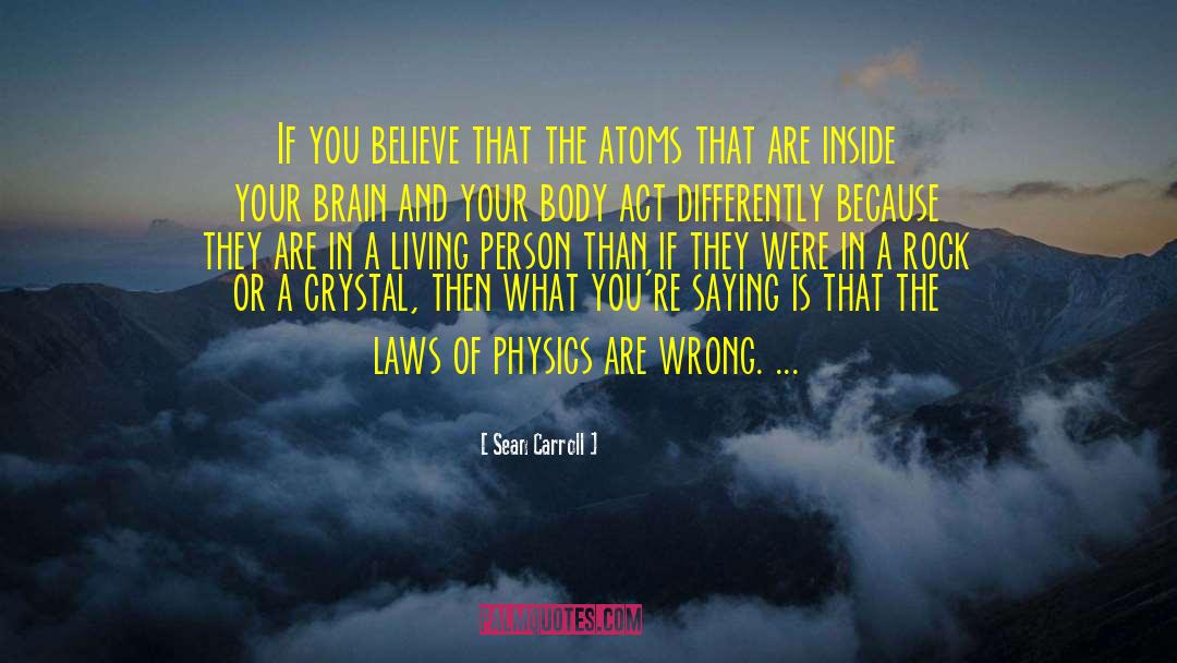 Sean Carroll Quotes: If you believe that the