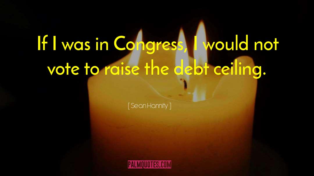 Sean Hannity Quotes: If I was in Congress,