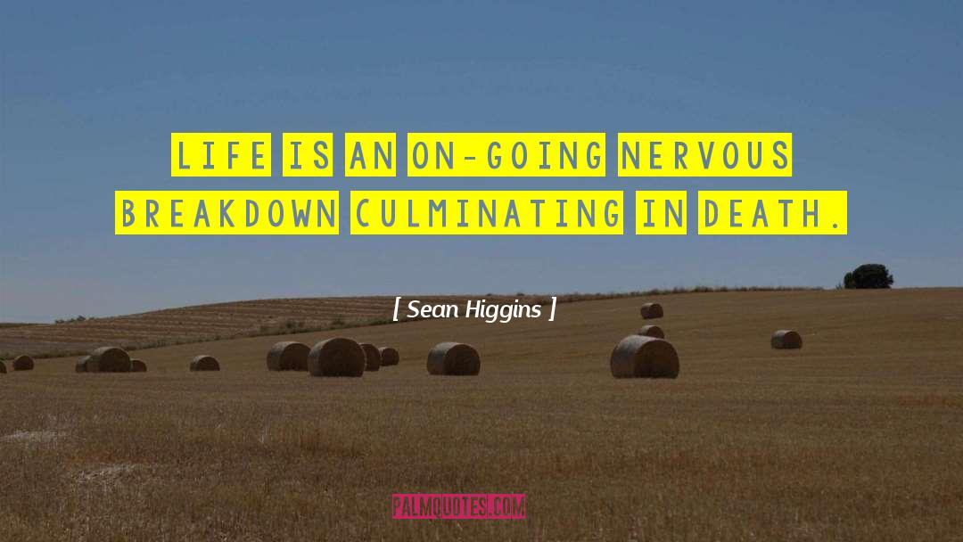 Sean Higgins Quotes: Life is an on-going nervous