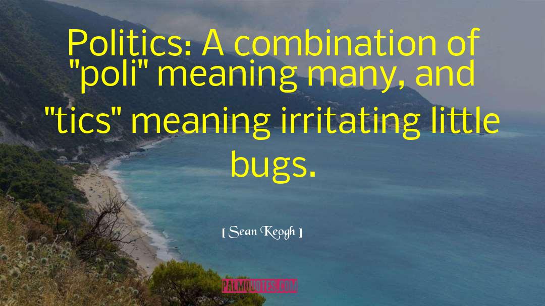 Sean Keogh Quotes: Politics: A combination of 