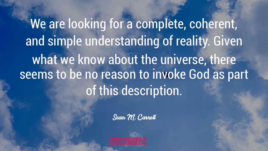 Sean M. Carroll Quotes: We are looking for a