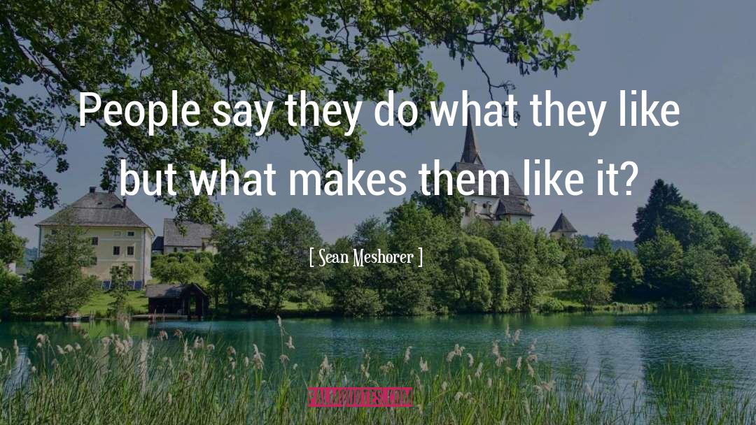 Sean Meshorer Quotes: People say they do what