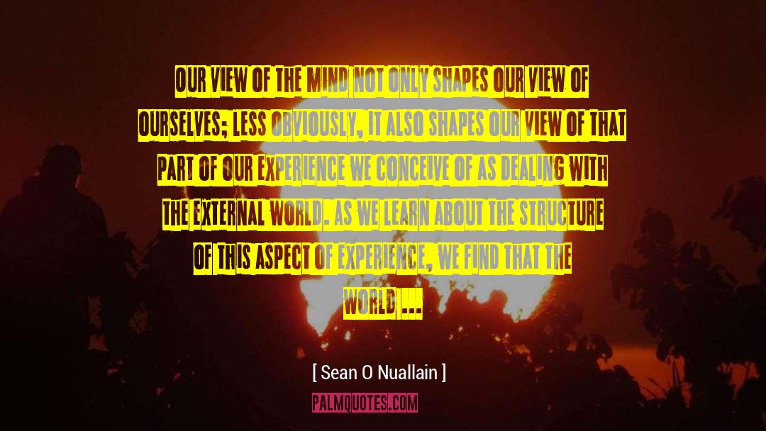 Sean O Nuallain Quotes: Our view of the mind