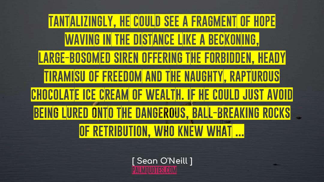 Sean O'Neill Quotes: Tantalizingly, he could see a