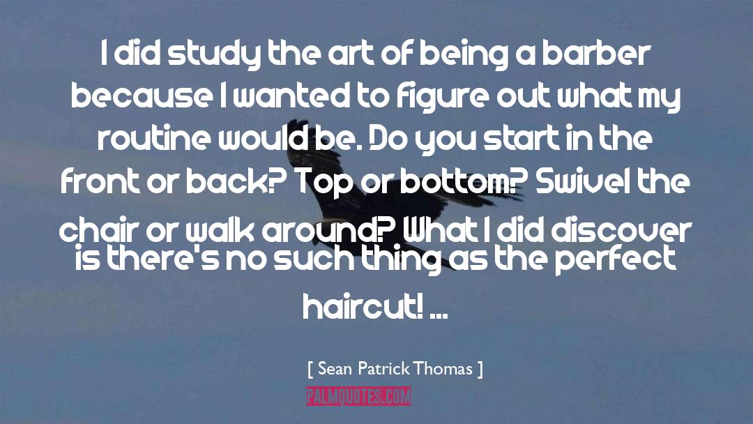 Sean Patrick Thomas Quotes: I did study the art