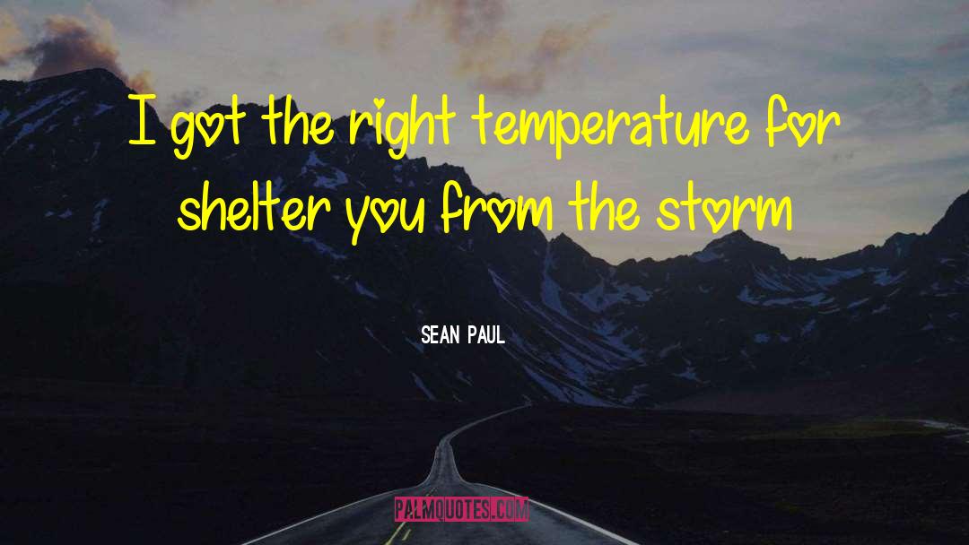 Sean Paul Quotes: I got the right temperature