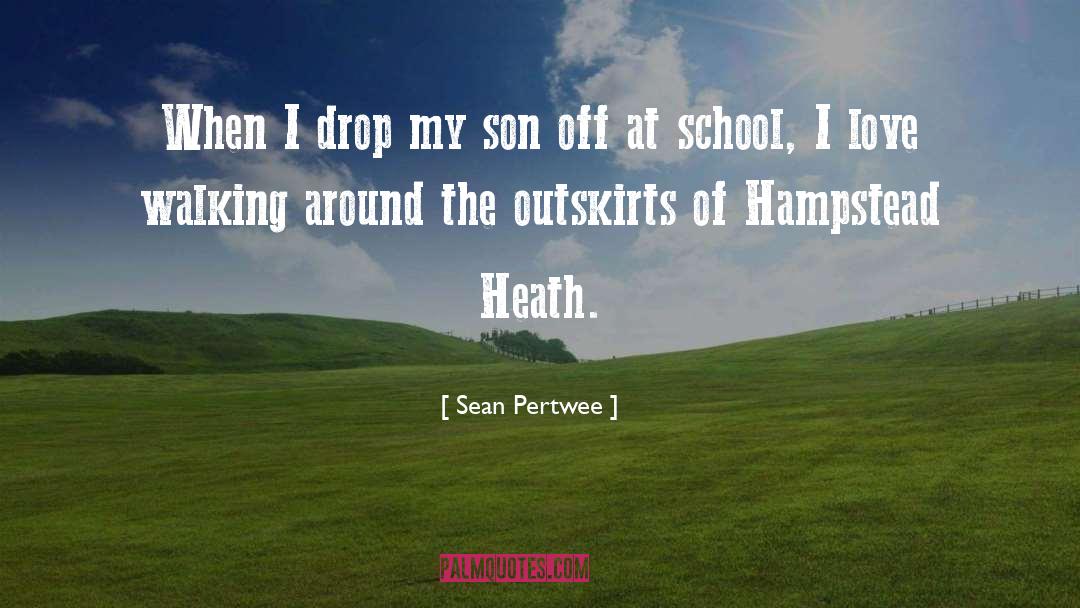 Sean Pertwee Quotes: When I drop my son