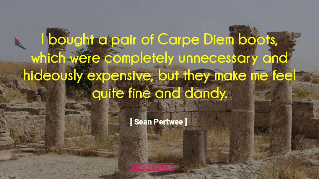 Sean Pertwee Quotes: I bought a pair of