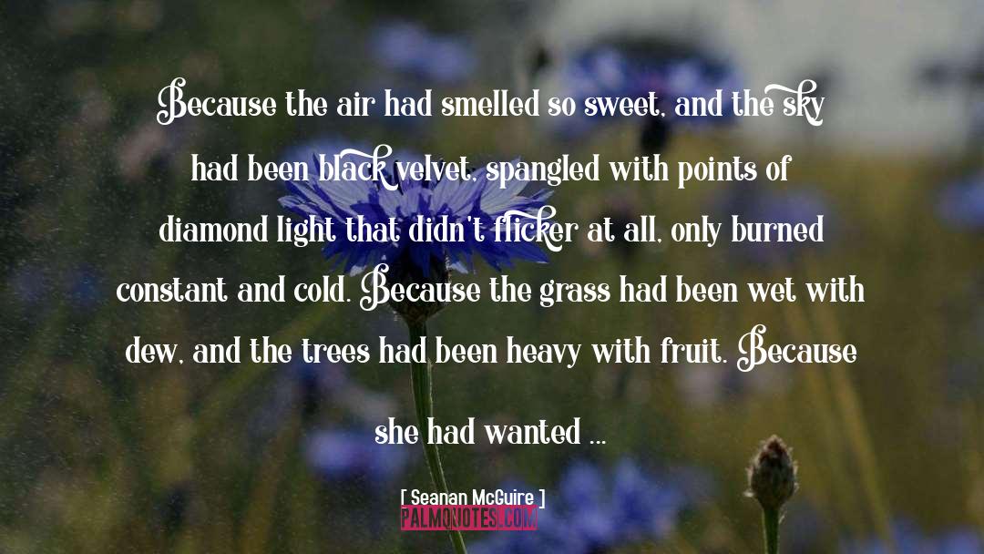 Seanan McGuire Quotes: Because the air had smelled