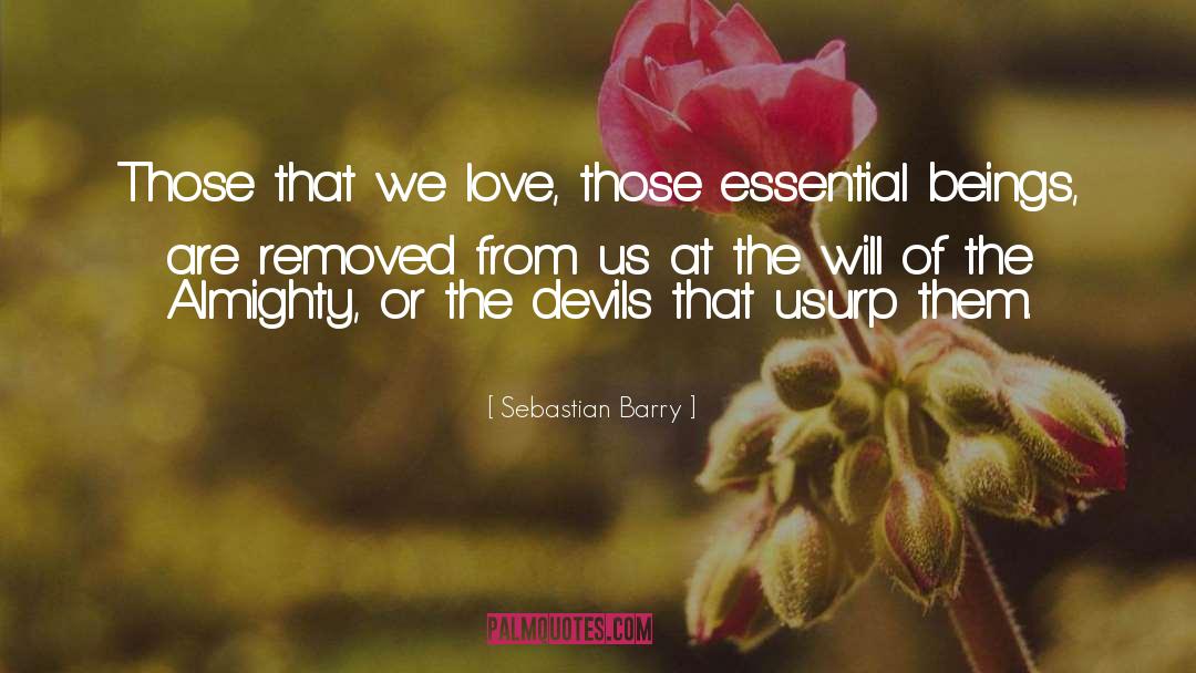 Sebastian Barry Quotes: Those that we love, those